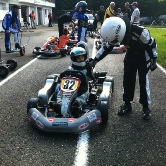 Cedric mit Freund beim Kartrennen in Urloffen